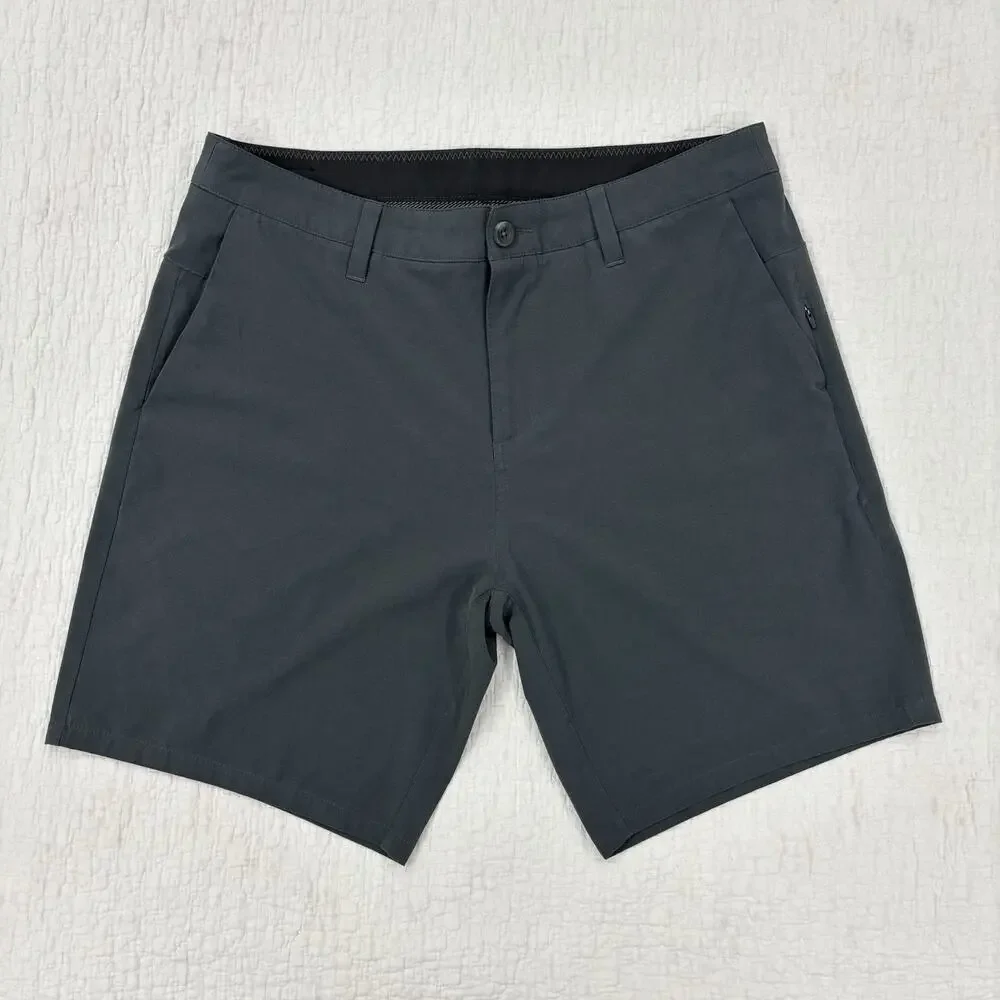 Vuori Aim Short Mens Size 33 Charcoal Gray Performance Chino Shorts V368